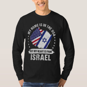 Amerikanischer Patriot Israel-Flagge Amerikanisch- T-Shirt
