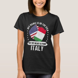 Amerikanischer Patriot Italien-Flagge Amerikanisch T-Shirt
