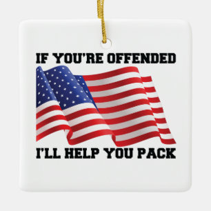 Amerikanischer Patriot Keramikornament