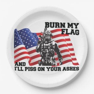 Amerikanischer Patriot Pappteller
