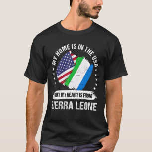 Amerikanischer Patriot Sierra Leone Flagge Amerika T-Shirt