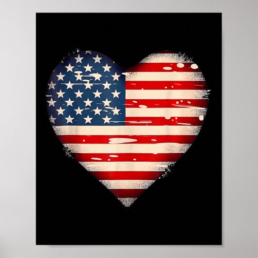 Amerikanischer Patriotischer Gedenktag an der Flag Poster (Vorne)