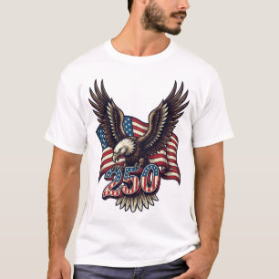 Amerikanischer patriotischer Weißkopfseeadler 4. J T-Shirt
