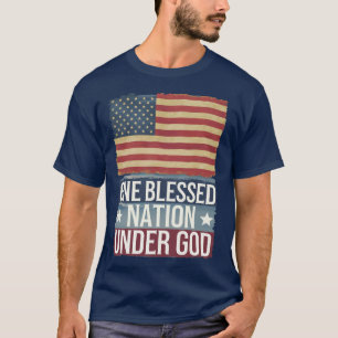 Amerikanischer Patriotismus, eine gesegnete Nation T-Shirt