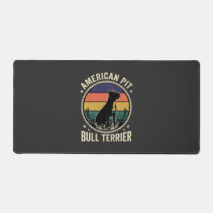 Amerikanischer Pit Bull Terrier Hund Vintage Sonne Schreibtischunterlage