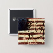 Amerikanischer Pitbull Button (Vorne & Hinten)