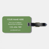 Amerikanischer Portugiese wurzelt Gepäckanhänger (Rückseite horizontal)