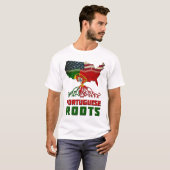 Amerikanischer Portugiese wurzelt T-Shirt (Vorne ganz)