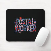 Amerikanischer Postmitarbeiter USA-Flagge Briefträ Mousepad (Mit Mouse)