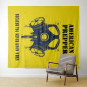 AMERIKANISCHER PRÄPPER WANDTEPPICH (Beispiel (Horizontal))