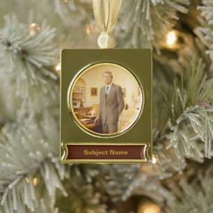 Amerikanischer Präsident James Earl Carter Oval Of Banner-Ornament Gold