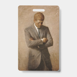 Amerikanischer Präsident John Kennedy Gemaltes Por Ausweis