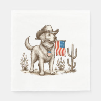 Amerikanischer Pride-Pooch-Patriotischer Hund Serviette