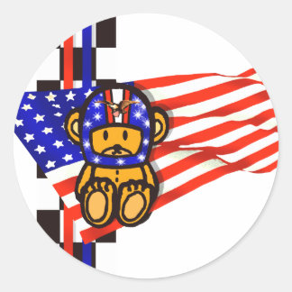 AMERIKANISCHER RACING RUNDER AUFKLEBER