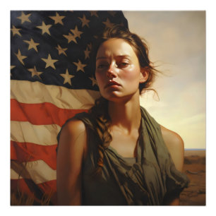 Amerikanischer Realismus Girl Fotodruck
