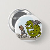 Amerikanischer Ritter-Drache Präsidenten-Barack Button (Vorne & Hinten)