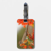 Amerikanischer Robin mit Pyracantha Pomme Gepäckanhänger (Rückseite vertikal)