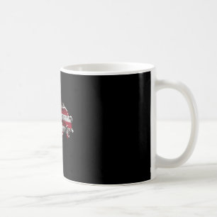 Amerikanischer Rodeo-Stier reitet Retro-Grunge-USA Kaffeetasse