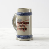 Amerikanischer Rohrleger Bierglas (Vorderseite Links)