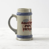 Amerikanischer Rohrleger Bierglas (Links)