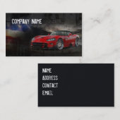 Amerikanischer roter Sportwagen Visitenkarte (Vorne/Hinten)