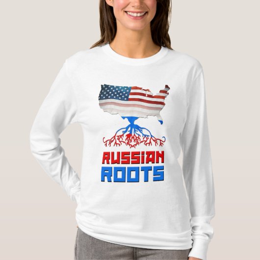 Amerikanischer Russe wurzelt den T - Shirt der (Vorderseite)