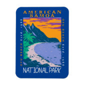 Amerikanischer Samoa-Nationalpark Ofu Strand gestö Magnet (Vertikal)