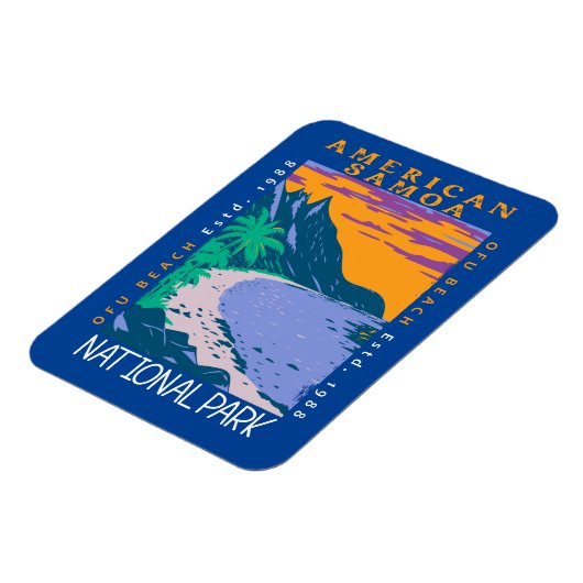 Amerikanischer Samoa-Nationalpark Ofu Strand gestö Magnet (Linke Seite)