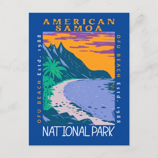 Amerikanischer Samoa-Nationalpark Ofu Strand gestö Postkarte (Vorderseite)