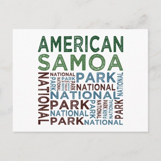 Amerikanischer Samoa-Nationalpark Postkarte (Vorderseite)