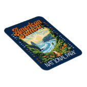 Amerikanischer Samoa-Nationalpark Retro bedrückt Magnet (Rechte Seite)