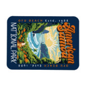 Amerikanischer Samoa-Nationalpark Retro bedrückt Magnet (Horizontal)