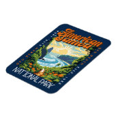 Amerikanischer Samoa-Nationalpark Retro bedrückt Magnet (Linke Seite)
