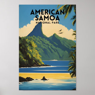 Amerikanischer Samoa-Nationalpark Vintag Poster
