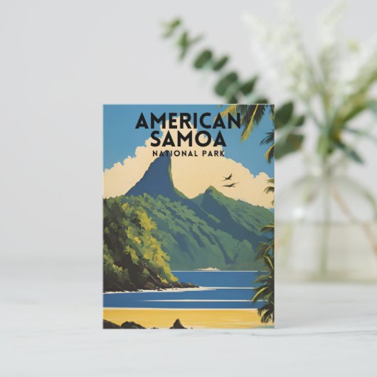 Amerikanischer Samoa-Nationalpark Vintag Postkarte (Stehend Vorderseite)