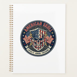 Amerikanischer Schädel Patriotischer Patriotischer Planer