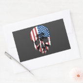 Amerikanischer Schädel Rechteckiger Aufkleber (Umschlag)