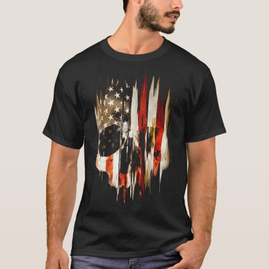 Amerikanischer Schädel T-Shirt (Vorderseite)