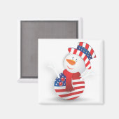 Amerikanischer Schneemann Magnet (Vorderseite/Rückseite)