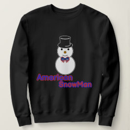 Amerikanischer Schneemann – Patriotisches Winterfe Sweatshirt