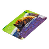 Amerikanischer Schwarzbär an der Erholung Abstrakt Magnet (Linke Seite)