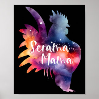 Amerikanischer Serama Mama Show Huhn Henne Hahn Kl Poster
