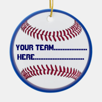 Amerikanischer Softball-Charme und Andenken Keramikornament