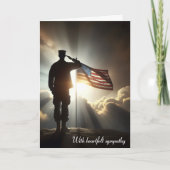 Amerikanischer Soldat für Beileid würdigen Karte (Vorderseite)