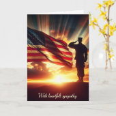 Amerikanischer Soldat für Beileid würdigen Karte (Gelbe Blume)