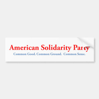 Amerikanischer solidaritäts-Party-Autoaufkleber Autoaufkleber