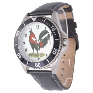 Amerikanischer Spiel BB Schwarz-Rot-Hahn Armbanduhr