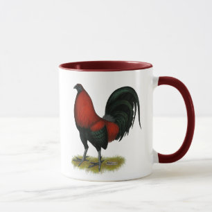 Amerikanischer Spiel BB Schwarz-Rot-Hahn Tasse