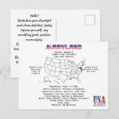 Amerikanischer Staat Marylands auf einer Karte und (Vorne/Hinten)