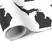 Amerikanischer Staat von Michigan Geschenkpapier (Rolleneckpunkt)